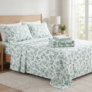 Juego de sábanas 400H Estampado AURA BLANCO
